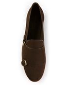 Santoni Buckled Slippers - Lyst