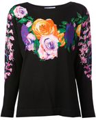 Blumarine Floral Sweater - Lyst