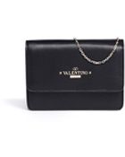 Valentino Logo Lettering Small Leather Chain Bag - Lyst