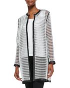 Elie Tahari Soho Reversible Mesh Coat - Lyst