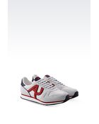 Armani Jeans Sneaker in Leather and Suede with Logo - Lyst