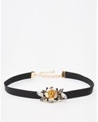 Asos Rose Jewel Choker Necklace - Lyst