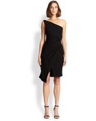 Halston Heritage Crepe One-Shoulder Dress - Lyst
