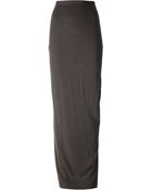 Rick Owens Lilies Back Slit Skirt - Lyst