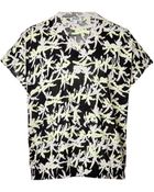 Kenzo Knit Cotton Printed Short Sleeve Top - Lyst