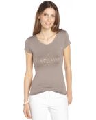 ChloƩ Brown Stretch Cotton Scoop Neck '' T-Shirt - Lyst