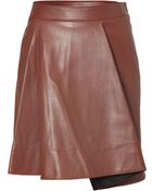 3.1 Phillip Lim Leather Flare Skirt - Lyst