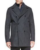 Theory Mid-Length Wool-Blend Peacoat - Lyst