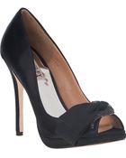 Badgley Mischka Gylda Evening Pump Black Satin - Lyst
