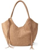 Forever 21 Faux Suede Fringed Tote - Lyst