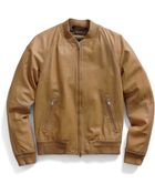 Todd Snyder Varsity Leather Jacket In Light Brown - Lyst