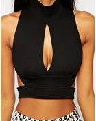 Tfnc Wrap Crop Top with Cut Outs - Lyst