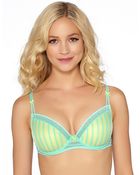 Betsey Johnson Stocking Stripe Demi Bra - Lyst