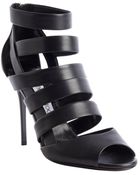 Jimmy Choo Black Caged Leather 'Dame' Sandals - Lyst
