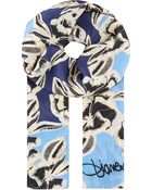Diane von Furstenberg Satin Poppy Scarf - Lyst