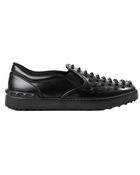 Valentino Studded Leather Sneakers - Lyst