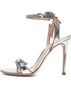 Gianvito Rossi Lightening Bolt Metallic Leather Heels - Lyst