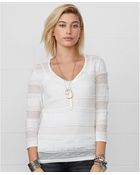 Denim & Supply Ralph Lauren Lace Henley Top - Lyst