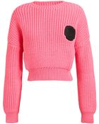 Filles A Papa Chunky Knit Logo Motif Jumper - Lyst
