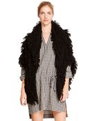 DKNY Pure Lofty Fringe Cardigan - Lyst