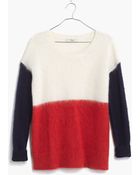 Madewell Brushed Pullover Sweater In Colorblock - Lyst