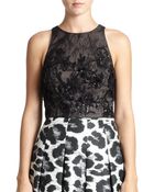 Sachin & Babi Noir Embroidered Lace Top - Lyst