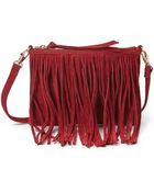 Forever 21 Faux Suede Fringed Crossbody - Lyst