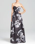 Aidan Mattox Gown - Sweetheart Neck Floral Print - Lyst