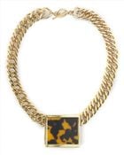 Jaeger Tortoiseshell Resin Necklace - Lyst