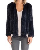Nicholas Knitted Rabbit Fur Jacket - Lyst