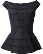Oscar de la Renta Peplum Top - Lyst