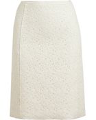 Nina Ricci Lace Cotton Blend Skirt - Lyst