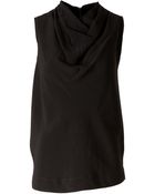 Rick Owens Sleeveless Draped Top - Lyst