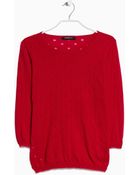 Mango Polka-Dot Pattern Sweater - Lyst