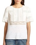Rebecca Taylor Novelty Eyelet Top - Lyst