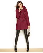 DKNY Hooded Trench Raincoat - Lyst