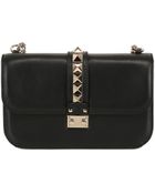 Valentino Large Lock Leather Shoulder Bag - Lyst