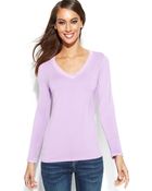 Inc International Concepts Long-sleeve V-neck Top - Lyst