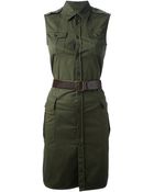 DSquared2 Belted Military Dress - Lyst
