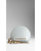 Burberry London Patent London Leather Round Coin Case - Lyst