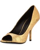 Giuseppe Zanotti Metallic Open-Toe Pump - Lyst