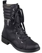 Nine West Ferocity Lace-Up Booties - Lyst