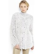 BCBGeneration Grey Faux Fur Jacket - Lyst