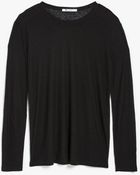 T By Alexander Wang Slub Classic Long Sleeve Tee - Lyst