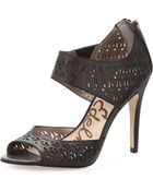 Sam Edelman Alva Leather High-Heel Ankle-Wrap Pump - Lyst