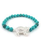 Leivan Kash Turtle Turquoise Bracelet - Silver - Lyst