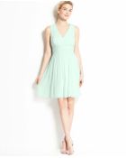 Ann Taylor Silk Georgette Pleat Tank Dress - Lyst