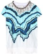 3.1 Phillip Lim Embellished Cotton and Silkblend Top - Lyst