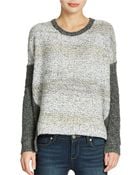 French Connection Sequined Colorblock Sweater - Lyst