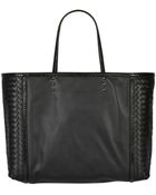 Bottega Veneta Intrecciato Leather And Ayers Tote - Lyst